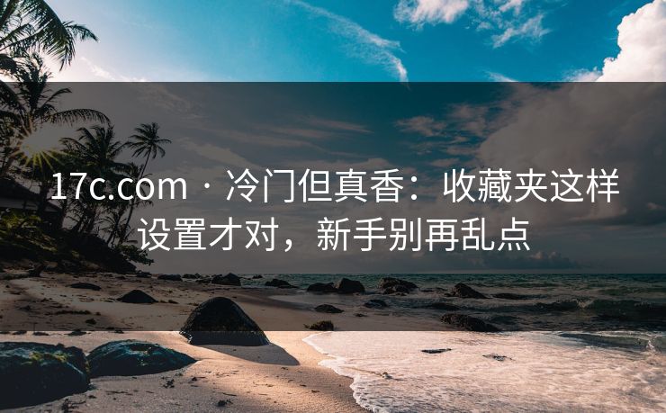17c.com · 冷门但真香：收藏夹这样设置才对，新手别再乱点